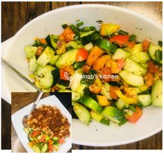 A picture of Cucumber salsa🥒🍅🍋.