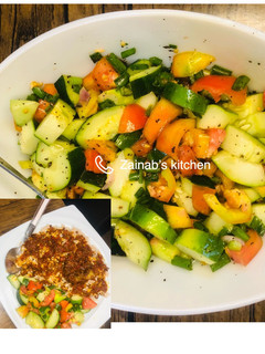A picture of Cucumber salsa🥒🍅🍋.