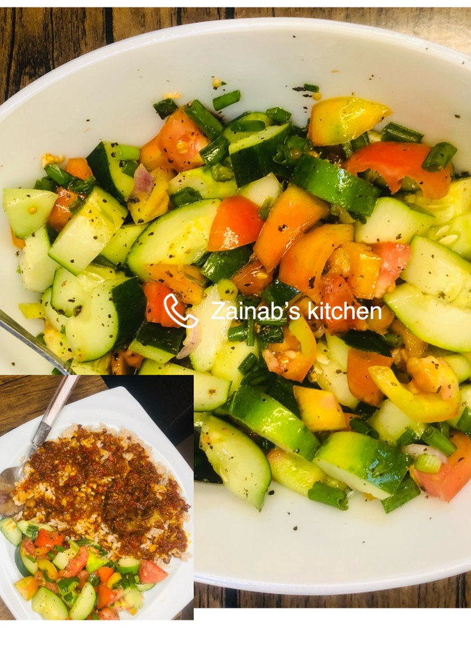A picture of Cucumber salsa🥒🍅🍋.