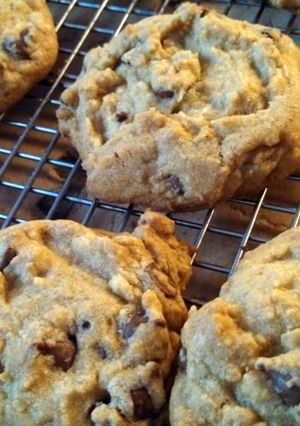 A picture of perfect chocolate chips cookies.