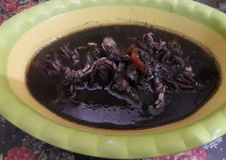 Bahan mengolah Tumis cumi hitam Lezat