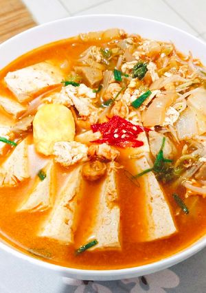 Foto resep Sup Tahu Pedas ala korea (Sundubu Jjiggae)