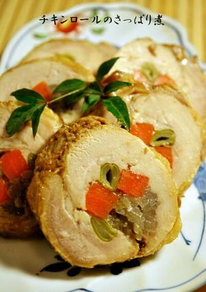 A picture of Refreshing Simmered Chicken Rolls.