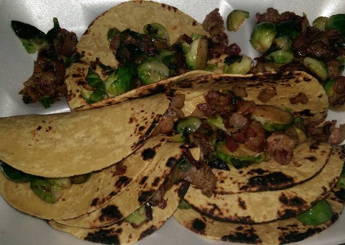 Steps to Make Speedy Tacos de Brussels los Caliente