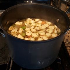 A picture of Chicken tortilini soup.