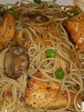 Easy Steps to Prepare Recipe Lemon pepper pasta with chicken that is  Makes Drooling, So Delicious}