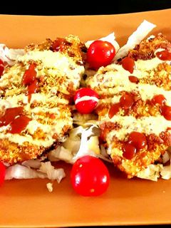 عکسی از دستور مرغ برشته پنیری