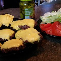 A picture of Flavor Blast Cheese Burgers.