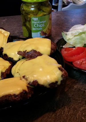 A picture of Flavor Blast Cheese Burgers.