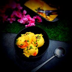 Mango ice cream A picture of Mango ice cream.