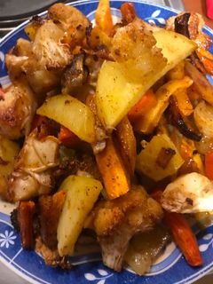 Egyszerű tepsis sült zöldség recept fotója