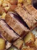 Filetto di Maiale al Forno, ripieno di Cavolo Verza Viola