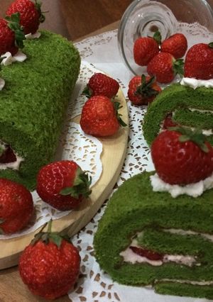 Foto resep Matcha Roll Cake