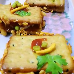 A picture of Paneer Biscuit sandwich.