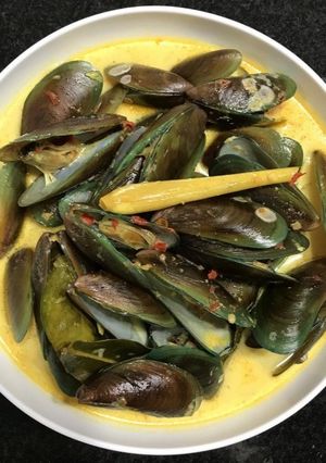 Foto resep 37 ♡ Kerang ijo rebus bumbu kuning ♡