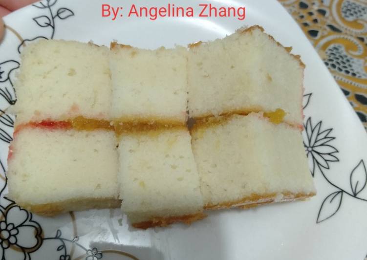 Cake Lapis Putih Telur empuk dan lembut