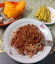 món thịt lợn xay cho bé