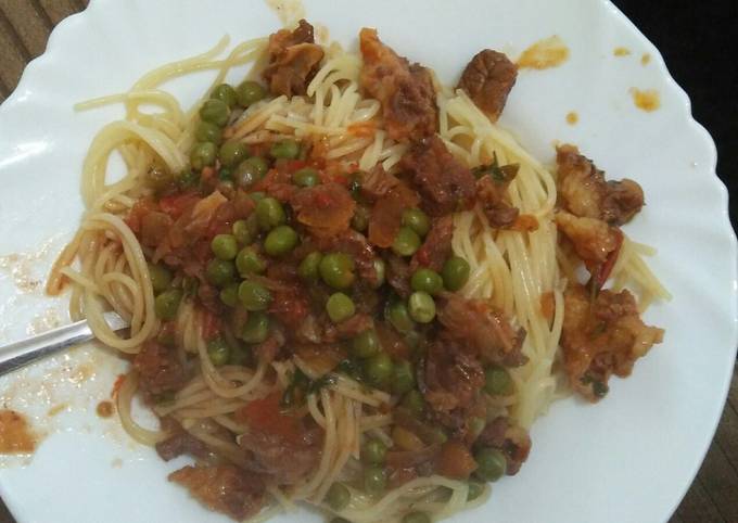 How to Prepare Speedy Beef stew with spaghetti