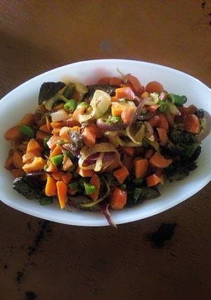 A picture of Stir fried Veggies.