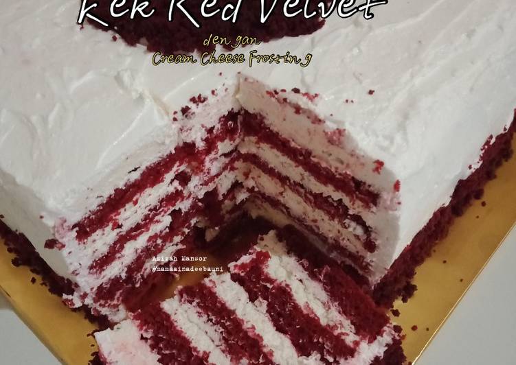 Resipi Kek Red Velvet Dengan Cream Cheese Frosting Oleh Azizah Mansor Cookpad