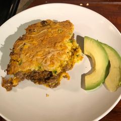 A picture of 3 pepper Tamale Pie.
