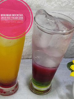 Foto resep Minuman Mocktail Green Red Italian Soda