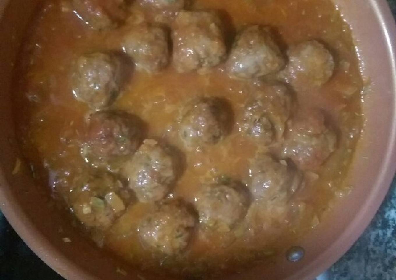 Albóndigas en salsa de tomate. Rico rico!