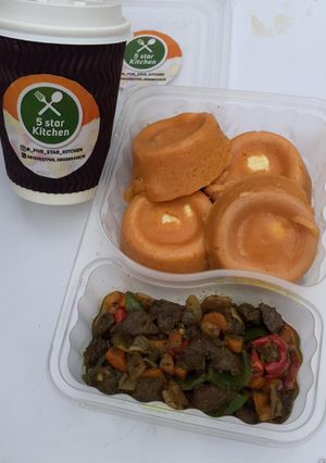 A picture of Moi moi paired with groundnut yurghut drink.