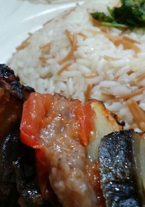 A picture of Kofta and Vegetable Casserole.