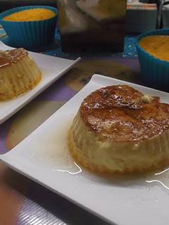 Una foto de Flan de naranja