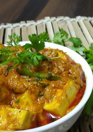 A picture of Paneer Butter Malai in Dhaba Style.