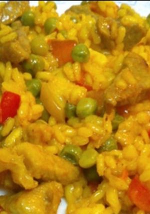 Una foto de Arroz a la milanesa