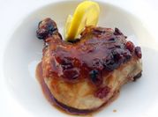 A picture of chicken in sherry sauce