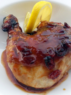 A picture of Chicken in Sweet and Sour Cranberry Sauce.
