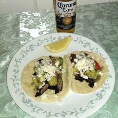 Carne asada tacos al mojo Lemon A picture of Carne asada tacos al mojo Lemon.