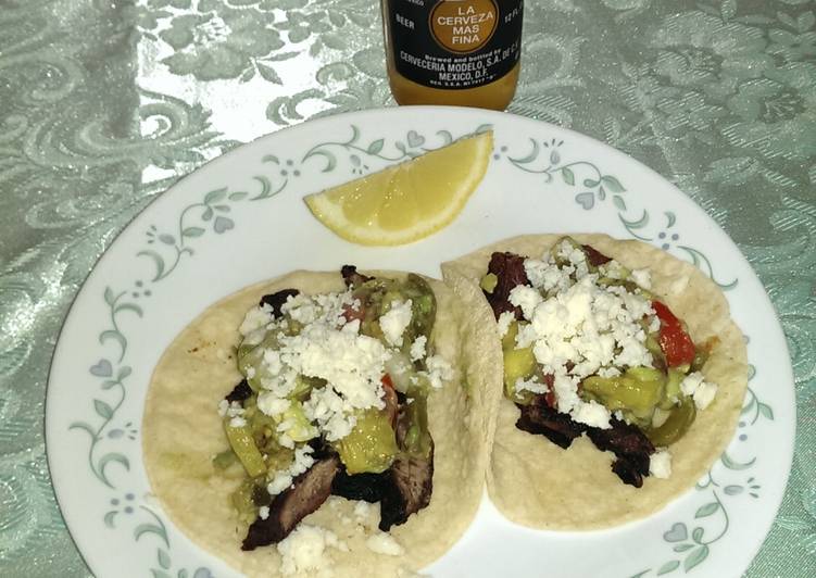 Simple Way to Prepare Carne asada tacos al mojo Lemon in 31 Minutes for Family