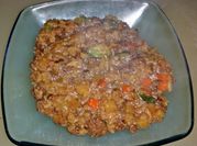 A picture of beef vegetable porridge