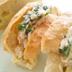 A picture of Onion, Tuna & Spinach Sandwiches.