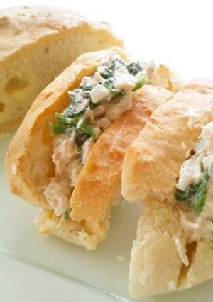 A picture of Onion, Tuna & Spinach Sandwiches.