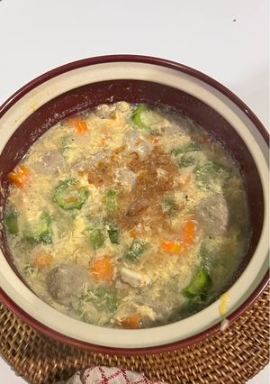 Foto resep Sup telur sayur simple