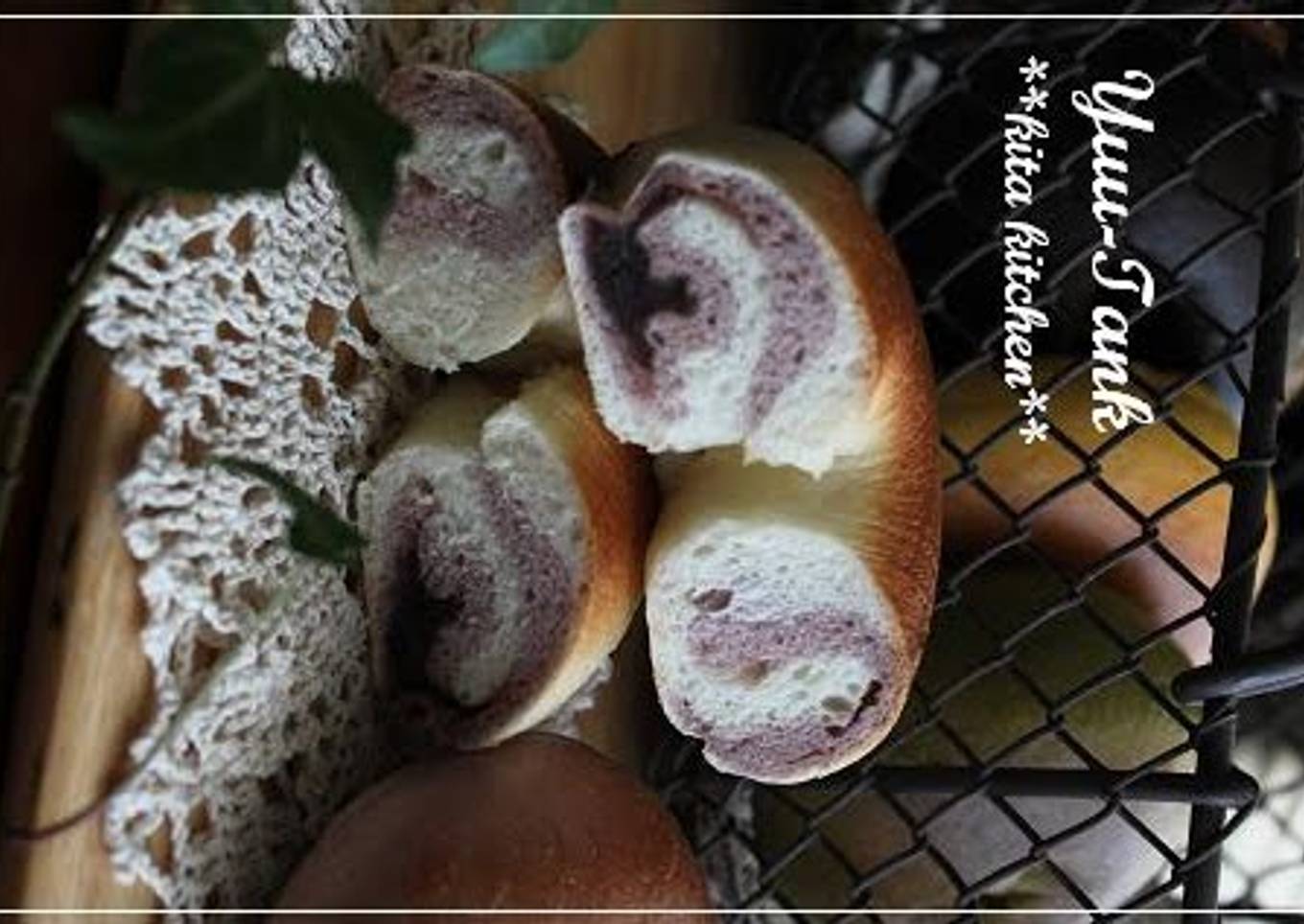 Pink Marbled Bagels Made with Red Sweet Potatoes