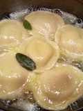Thanksgiving Pumpkin Raviolis w/Sage Butter Sauce & Pumpkin Spice Martini