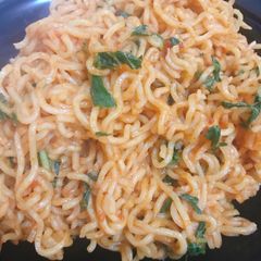 A picture of Jollof vegetable noodles.