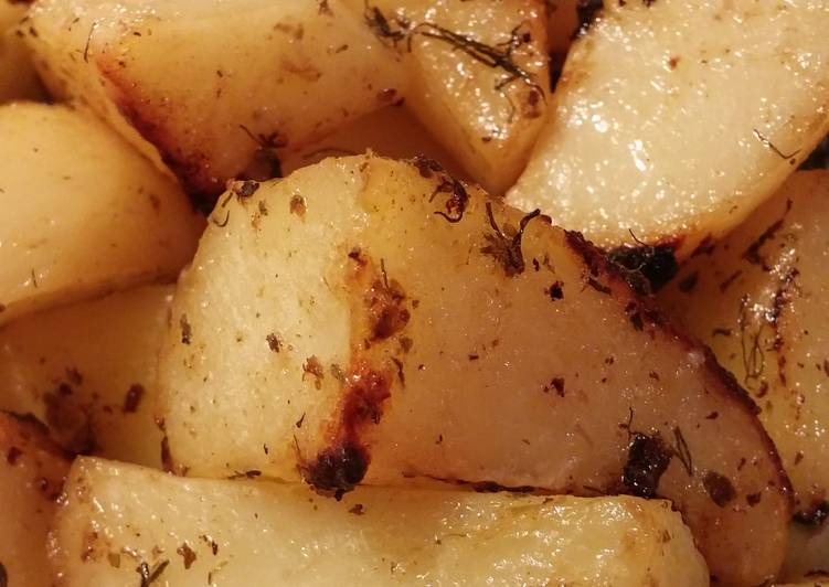 Recipe of Super Quick Homemade Kandi&#39;s Greek-Style Potatoes