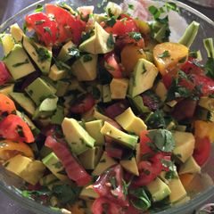 Tomato & Avocado salad A picture of Tomato & Avocado salad.