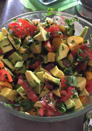 A picture of Tomato & Avocado salad.