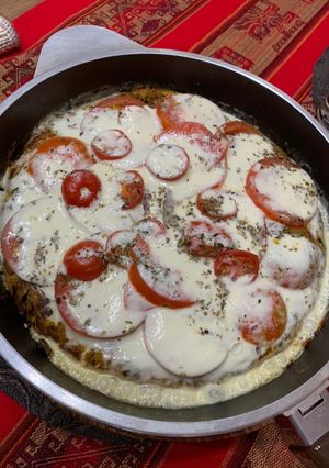 Una foto de Pizza vegetal