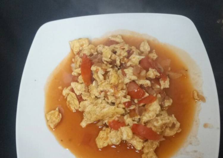 Orak Arik Telur Tomat Kuah Nyemek