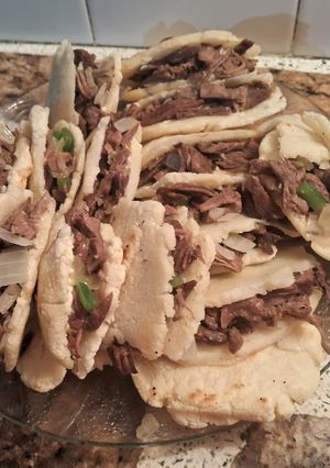Una foto de Arepas de carne