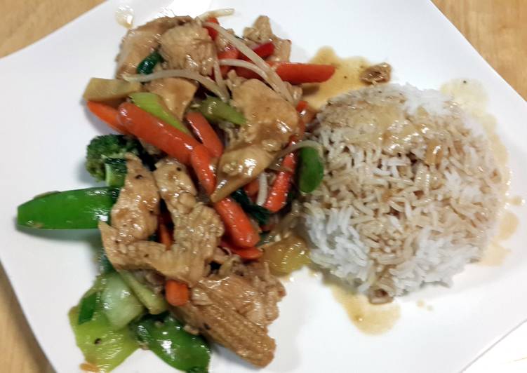 Recipe of Super Quick Homemade Stir fry &#34;mash-up&#34; (Chicken &amp; Veggies)